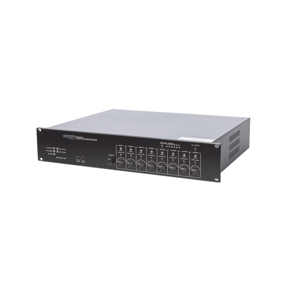 Controlador de Extensión de Evacuación de Voz | 8 Zonas | 500W | Soporta Máx. 19 SF6200MS en Cascada