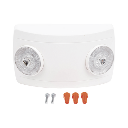 Luz de Emergencia Dual LED ultra compacta/150 lúmenes/Luz fría/Batería de Respaldo Incluida/Botón de test.