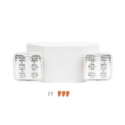 Luz LED de Emergencia Dual LED /150 lúmenes/Luz fría/Batería de Respaldo Incluida/Botón de test.