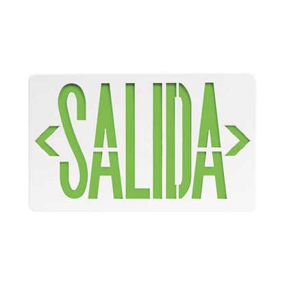 Letrero LED DUAL de SALIDA Universal con alto brillo/uso en pared, lateral o techo/Batería de Respaldo Incluida.