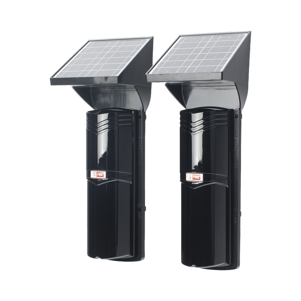 Detector fotoelectrico con CELDA SOLAR; DE 3 RAYOS; alcance exterior 100 m / 4 frecuencias