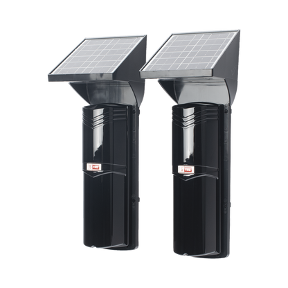 Detector fotoelectrico con CELDA SOLAR; DE 3 RAYOS; alcance exterior 100 m / 4 frecuencias