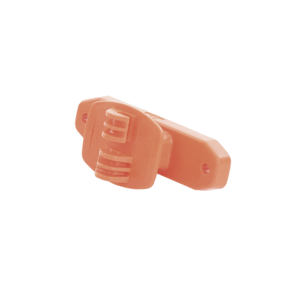 Aislador de Paso color Naranja reforzado para cercos eléctricos, resistente al clima extremoso