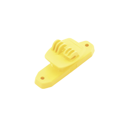 Aislador de Paso color Amarillo reforzado para cercos eléctricos, resistente al clima extremoso