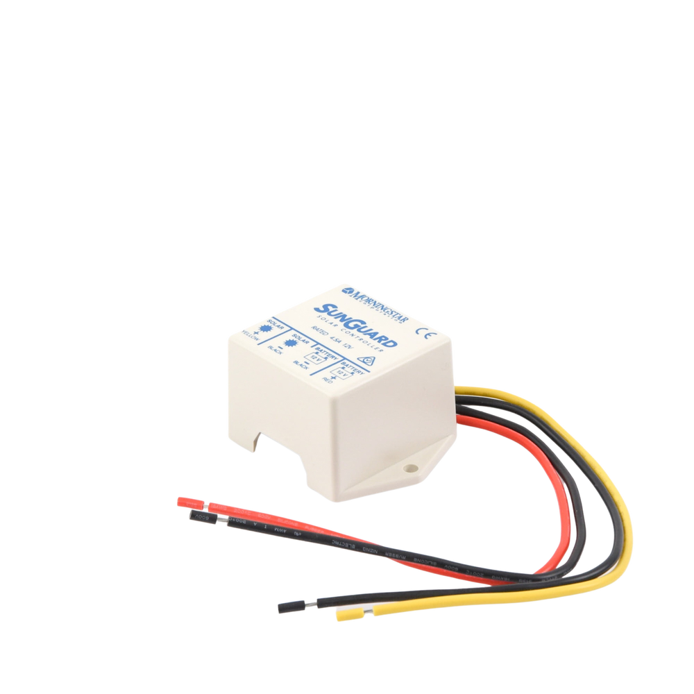 Controlador de Carga Solar PWM SunGuard 4.5 A / 12 VCC / Compensación de Temperatura / 100% Estado Sólido / -40°C a +85°C