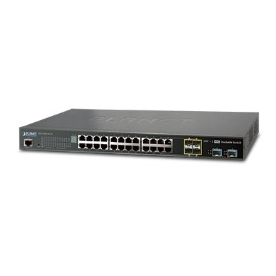Switch de Acceso Stack Capa 2+ de 24 puertos + 4 compartidos TP/SFP + 2 Puertos 10G SFP+  Stack