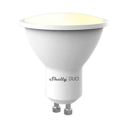 Foco tipo Gu10 inteligente con señal inalámbrica, color dual blanco y cálido, uso de App Shelly. AC 100-240V