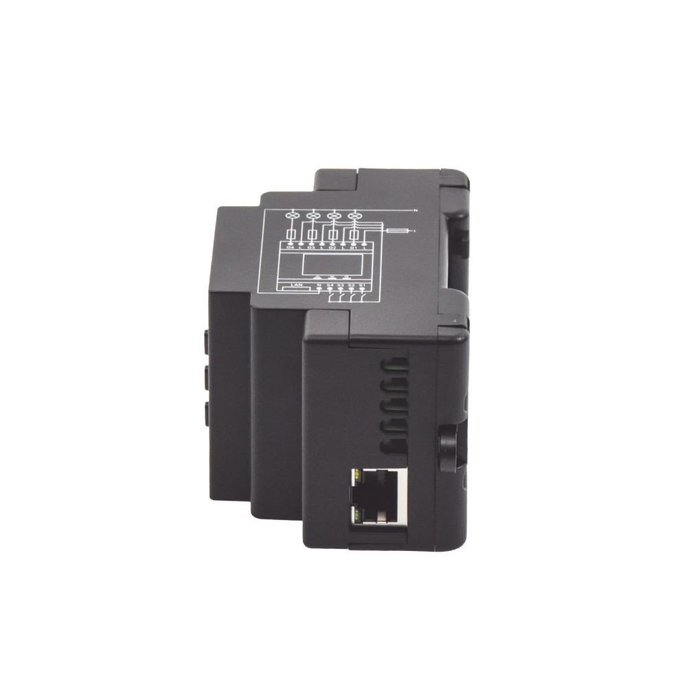 Relevador 40A inalámbrico WIFI y Ethernet / 4 canales inteligentes / 10A por canal, 110-230 V /montaje riel DIN