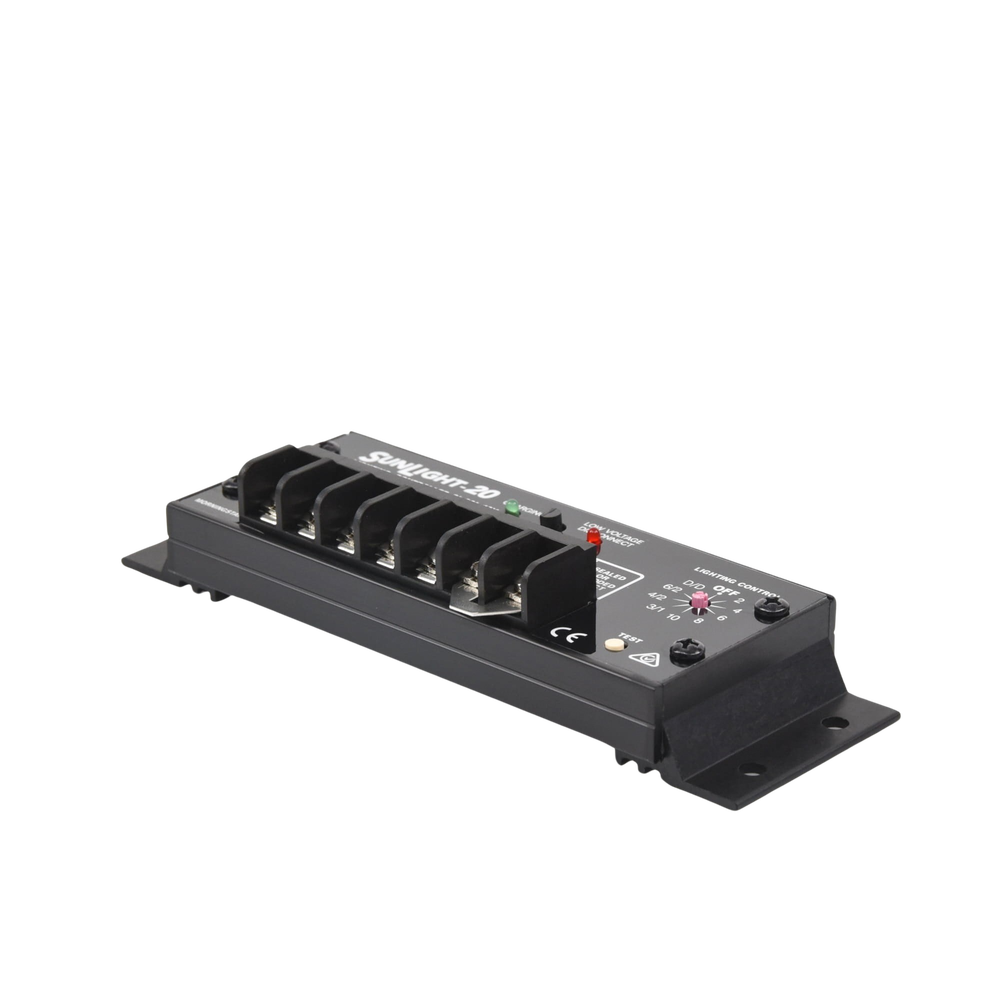 Controlador Solar para Iluminación de Luz Mercurial, Estaciones de Autobús y Señalamientos 20 A, 12 Vcc.