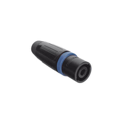 Speakon Conector de cable macho de 4 polos, carcasa negra, cable AWG10,  30A