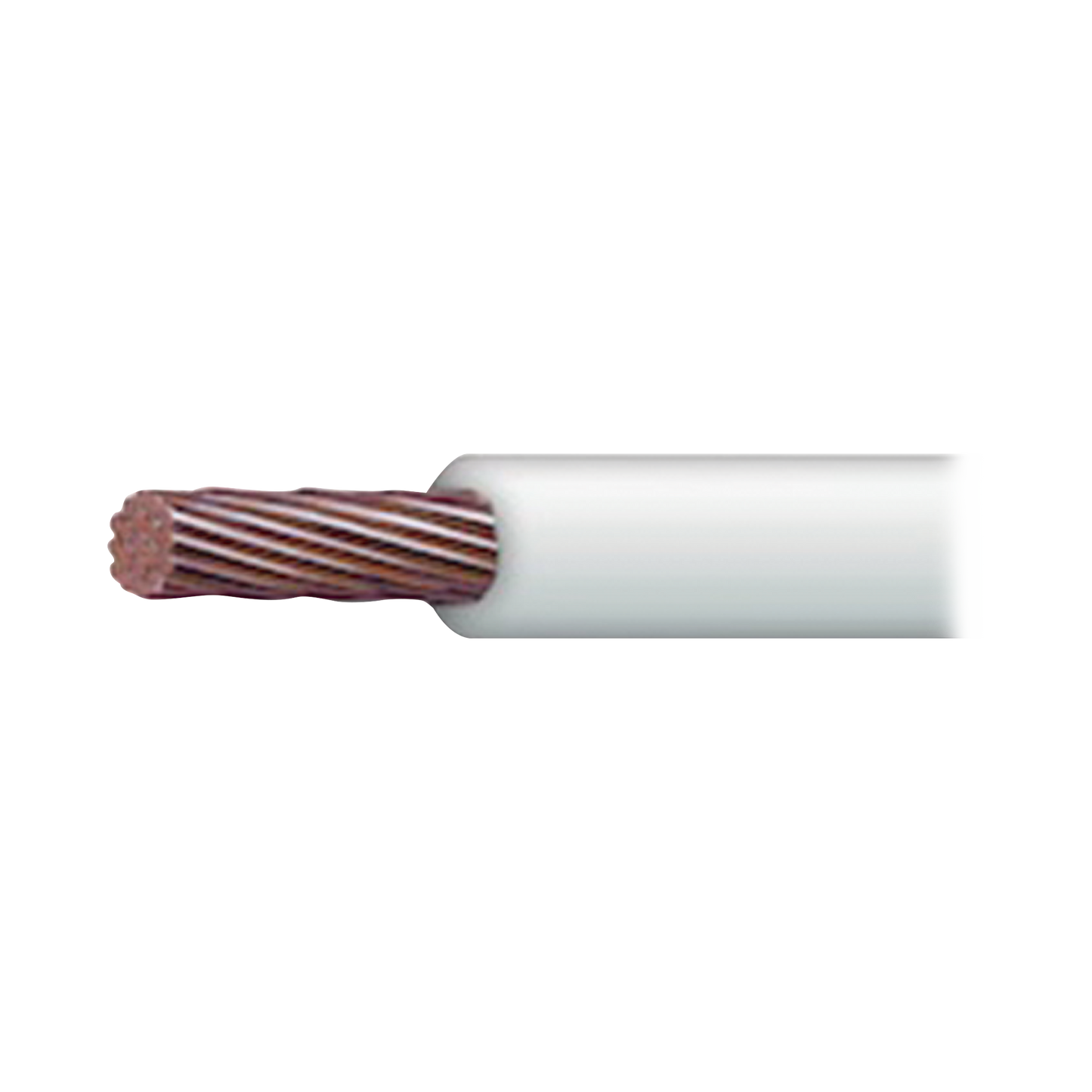 Cable Eléctrico de Cobre Recubierto THW-LS Calibre 12 AWG 19 Hilos Color Blanco (100 Metros) (328.08 Pies)