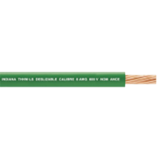 ( Venta x metro ) Cable Eléctrico de Cobre Recubierto THW-LS Calibre 14 AWG 19 Hilos Color Verde