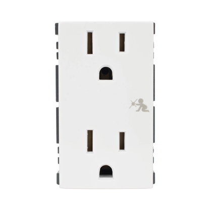 Módulo Dúplex de Contactos Eléctricos 10A 127V Color Blanco / Compatible con Cajas para Pavimento SM-CPAV-2 y SM-CPAV-4 / Requiere Adaptador SM-ADAP-FP para Fijación / Modelo 25424-30