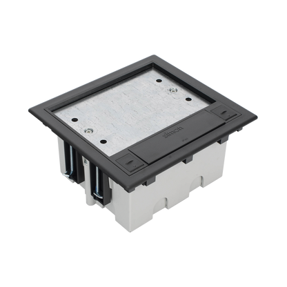 Caja Para Instalación en Piso Falso para Voz, Datos o Contactos Eléctricos / Capacidad para 2 Módulos / Espacio Embellecedor en la Tapa / Profundidad Ajustable de 90 a 120 mm (3.54 a 4.72 pulgadas) / Los Módulos se Adquieren Aparte / (SF210/14CY)