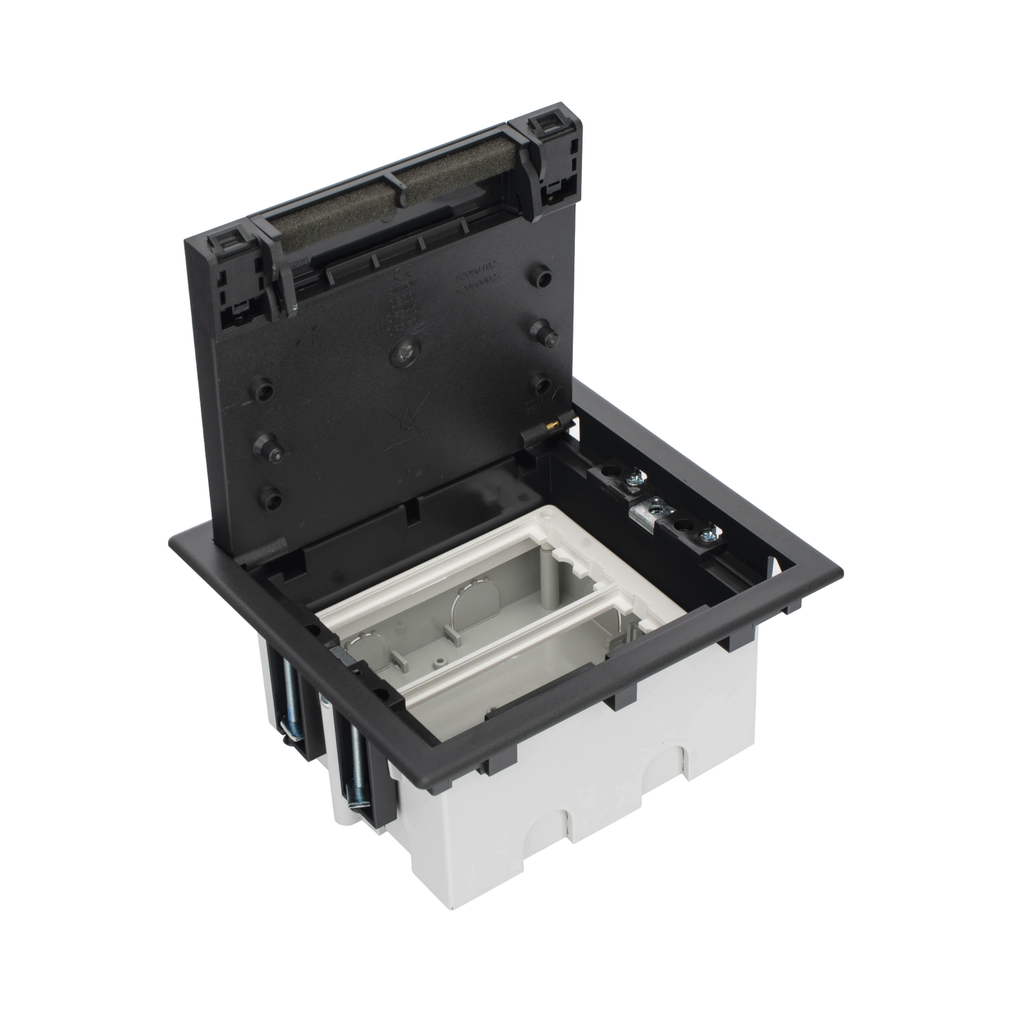 Caja Para Instalación en Piso Falso para Voz, Datos o Contactos Eléctricos / Capacidad para 2 Módulos / Espacio Embellecedor en la Tapa / Profundidad Ajustable de 90 a 120 mm (3.54 a 4.72 pulgadas) / Los Módulos se Adquieren Aparte / (SF210/14CY)