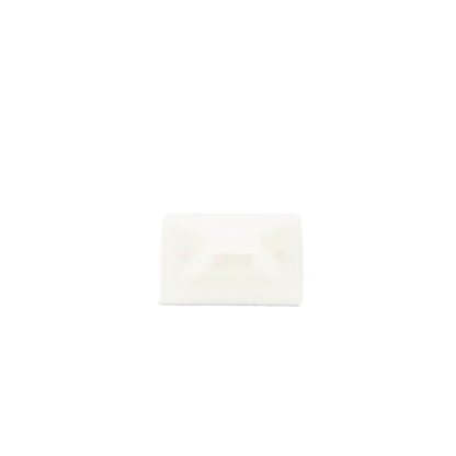 Montaje-Sujetador Adhesivo STRONGHOLD de 4 Vías de 1" x 1" x 1/4", Color Natural,  Nylon 6.6 Retardante de Llamas V-2, Paquete de 100pz