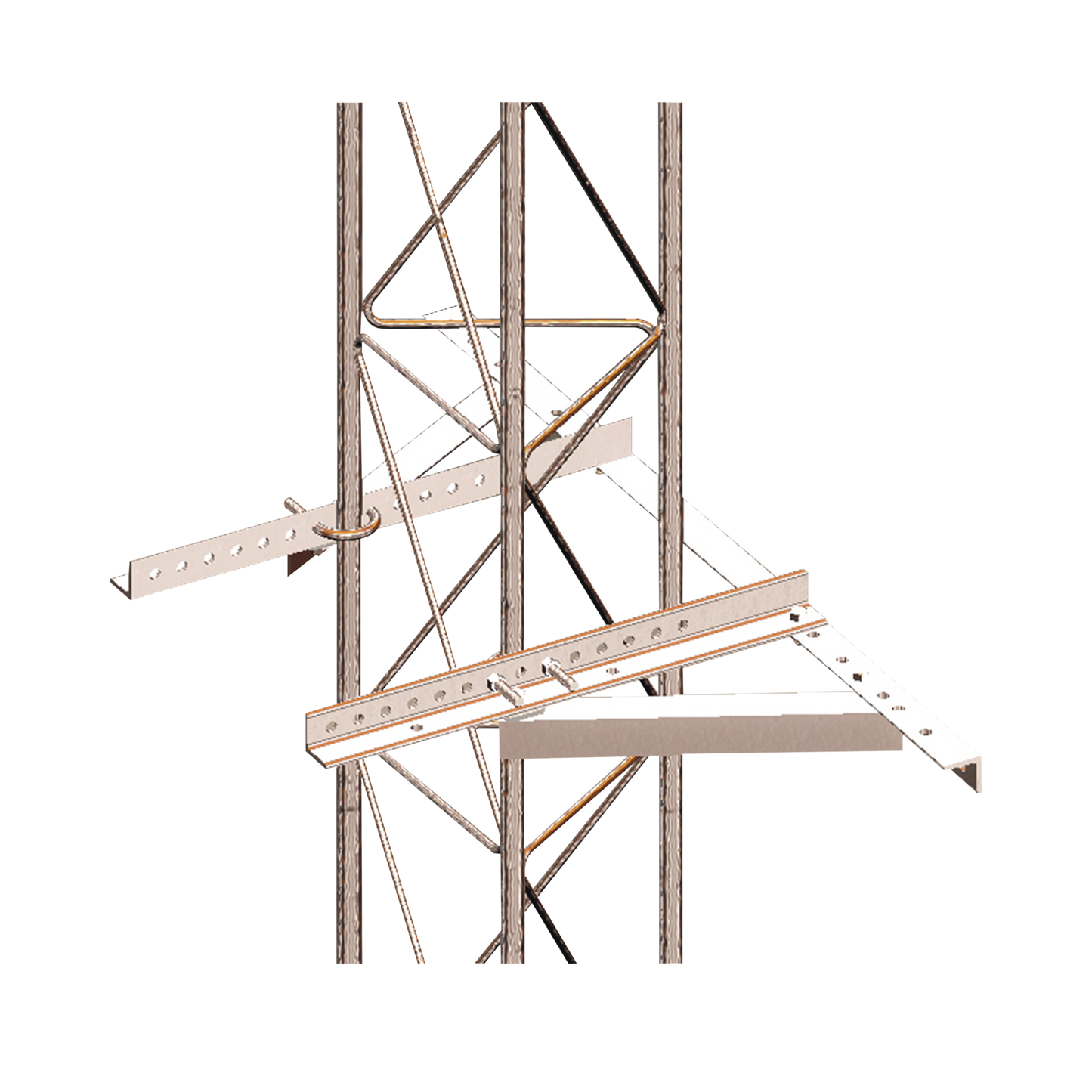 MONTAJE SUJETADOR A/PARED P/TRAMO STZ30G/35G/45G GALV. INM. E/CAL.