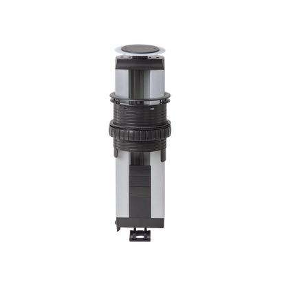 Teleblock Simon K45 para Voz, Datos, Multimedia o Contactos Eléctricos / Capacidad para 5 Módulos K45 / Apertura Automática con Tapa Abatible / Instalación en Mobiliario de Oficina o Comercial / (KTLE205CY)