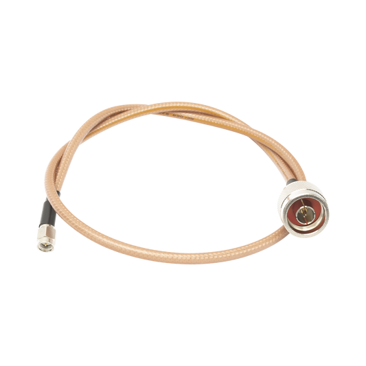 Cable de 60 cm tipo RG-142/U con conectores N Macho y SMA Macho (Hasta 8 GHz).
