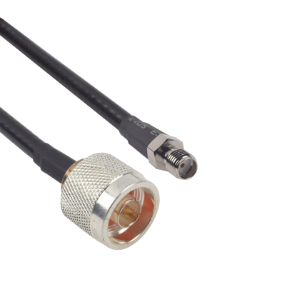 Cable LMR-240 de 60 cm (23.62 pulgadas) con Conectores N Macho y SMA Hembra.