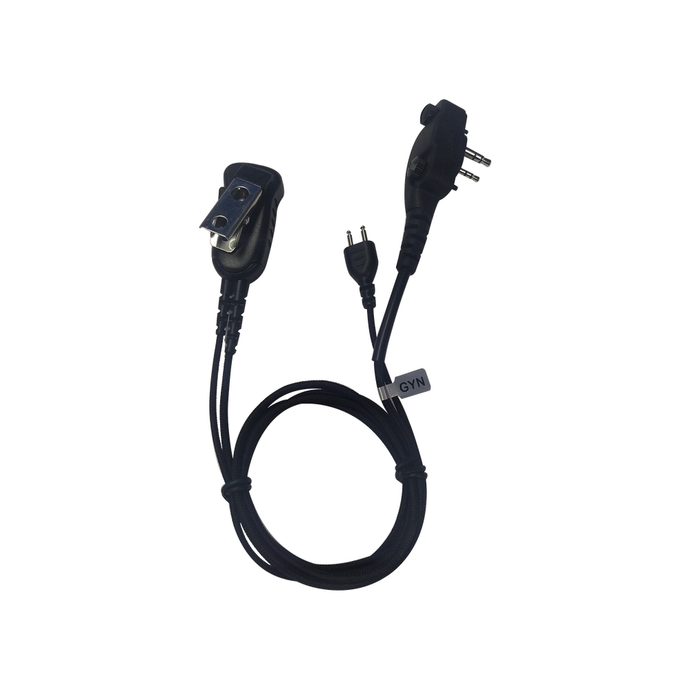Micrófono audífono de 1 cable de fibra trenzada con sistema SNAP para radios Icom IC-F4003/4013/2000/4021/4031/4210/4230/IC-F14/3021/3013/3103/3003/1000/2000/S/T (con tornillos)