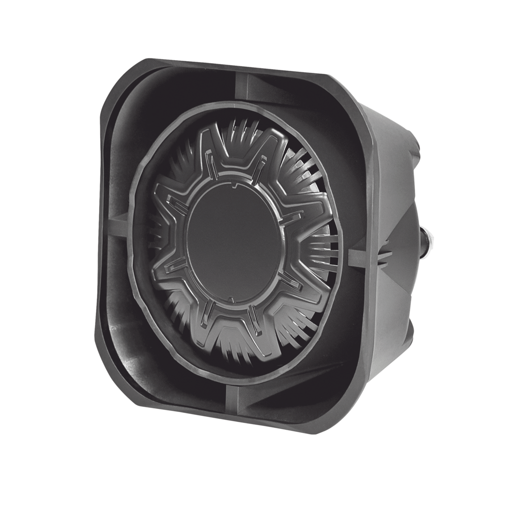 Bocina Compacta de Uso Rudo, 100 Watts de Potencia, Ideal Para Vehículos de Encubierto, Montaje Universal, 11 Ohms de Impedancia