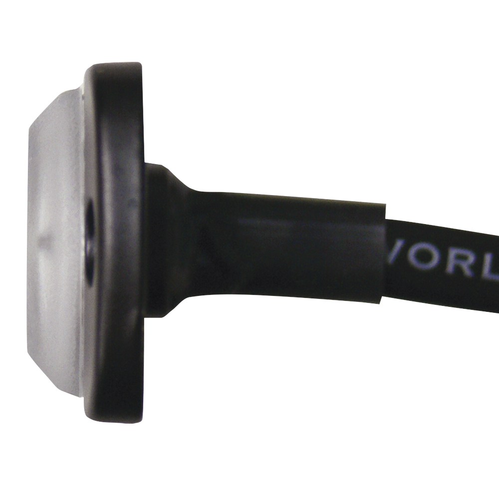 Luz Auxiliar de 12 LED, Rojo/Claro, SAE, Bisel Negro, Lente Transparente