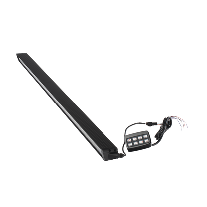 Barra de luces de 8 Módulos, 32 LED, 47 pulgadas, Ámbar, SAE Clase 1, Con Controlador de 8 interruptores