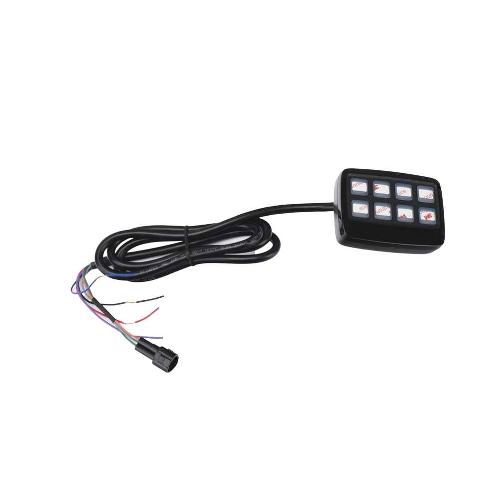 Barra de luces de 8 Módulos, 32 LED, 47 pulgadas, Ámbar, SAE Clase 1, Con Controlador de 8 interruptores