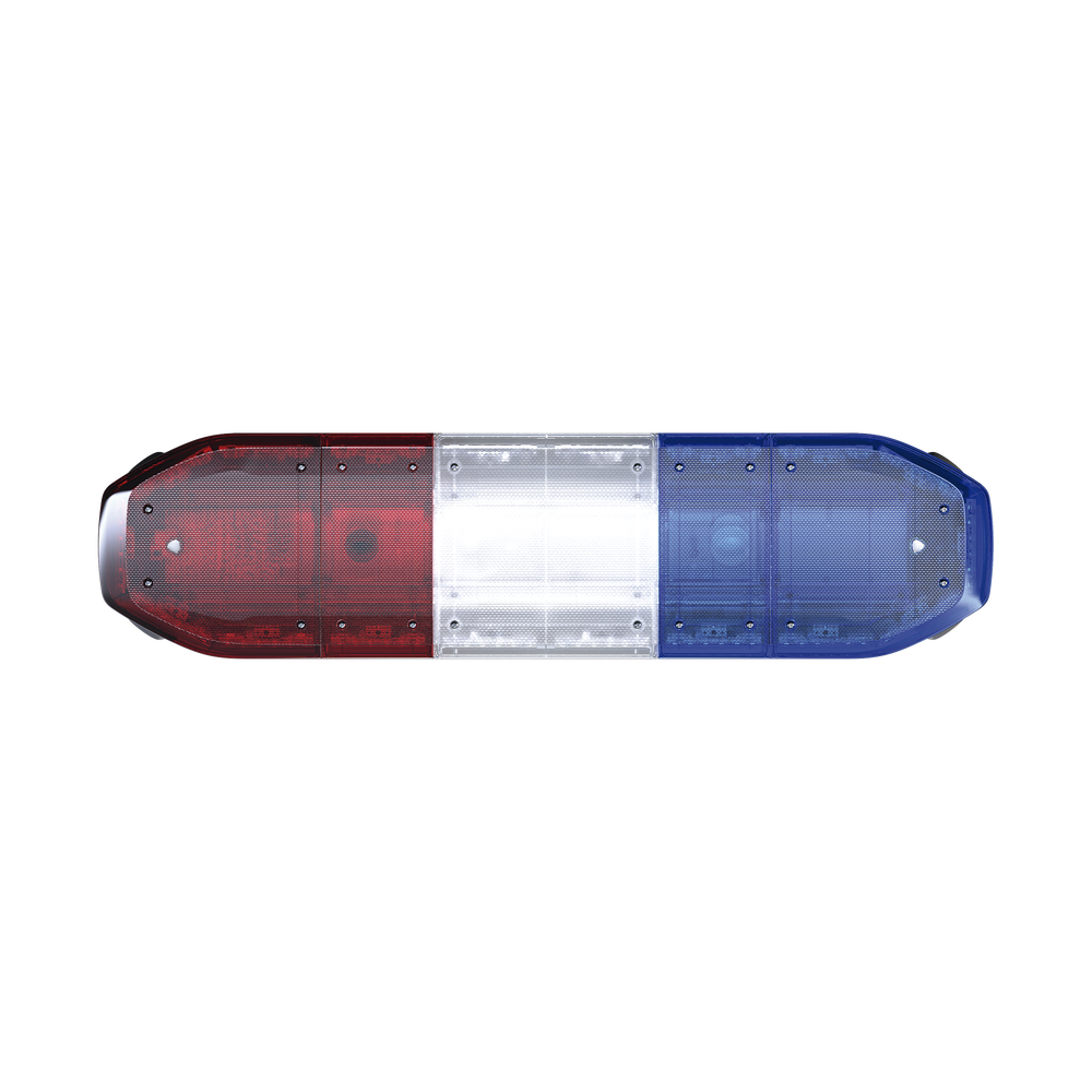 Barra de luces LED de 48", 216 LED, Dual Color, Programable,  Rojo/Azul/Ámbar/Claro, Ideal para Equipar Unidades de Seguridad Publica con Domos Rojo, Claro y Azul