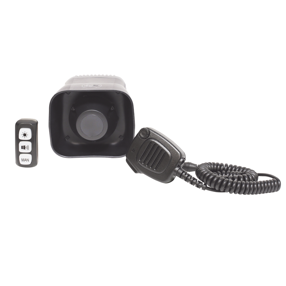 Sirena/Bocina Compacta Para Motocicleta de 30 Watts, Incluye Controlador y Microfono