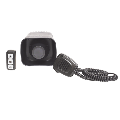 Sirena/Bocina Compacta Para Motocicleta de 30 Watts, Incluye Controlador y Microfono
