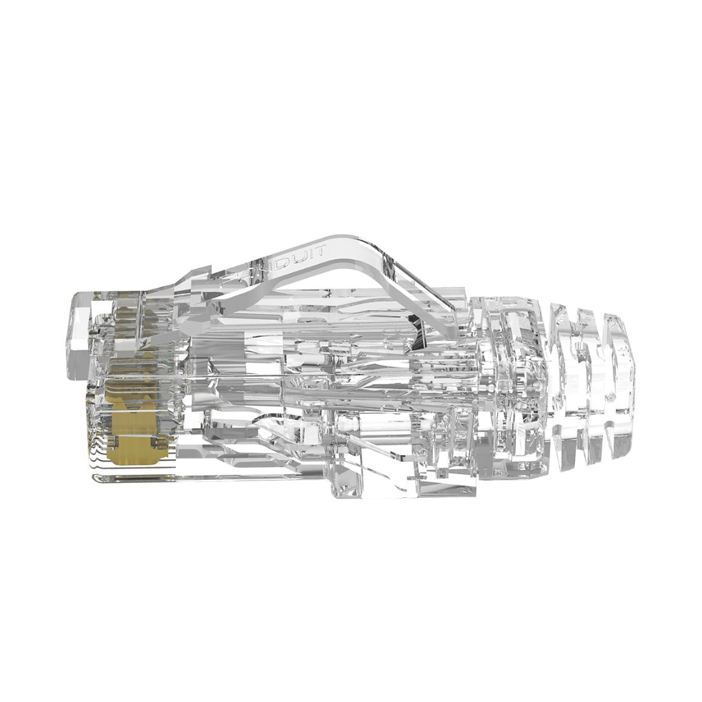 Plug RJ45 Cat6/6A, Para Cable UTP de Calibre 28 AWG (Diámetro Reducido), Chapado en Oro de 50 Micras, Paquete de 100 Piezas