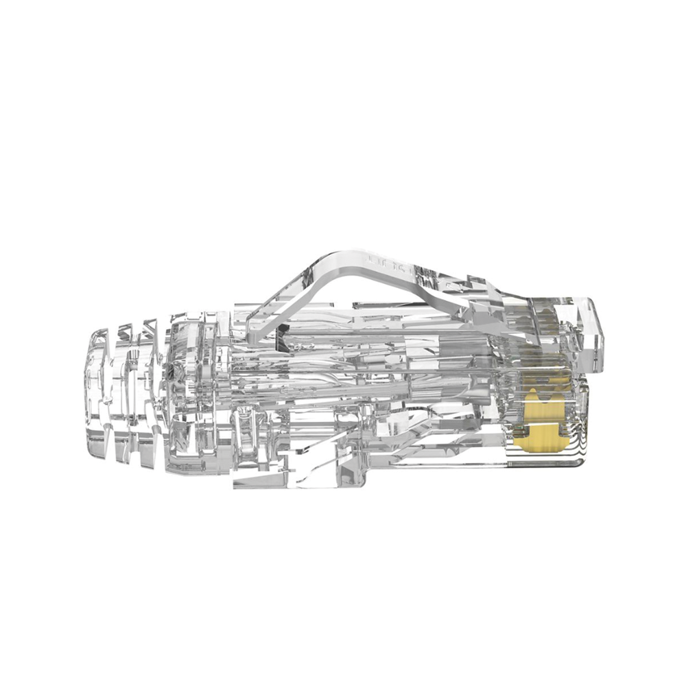 Plug RJ45 Cat6/6A, Para Cable UTP de Calibre 28 AWG (Diámetro Reducido), Chapado en Oro de 50 Micras, Paquete de 100 Piezas