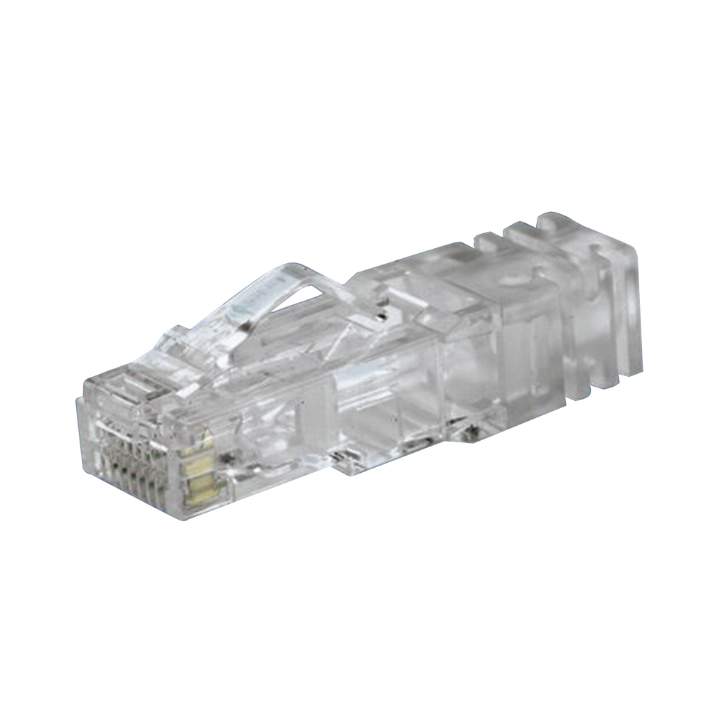 Plug RJ45 Cat6 de 5 Piezas, Para Cable UTP de Calibre 23-24 AWG, Chapado en Oro de 50 Micras, Paquete de 100 Piezas