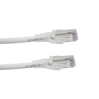 Patch Cord Skinny Cat6A Blindado S/FTP, 1.52 Metros (5 Pies), Diámetro Reducido 28 AWG, Color Blanco