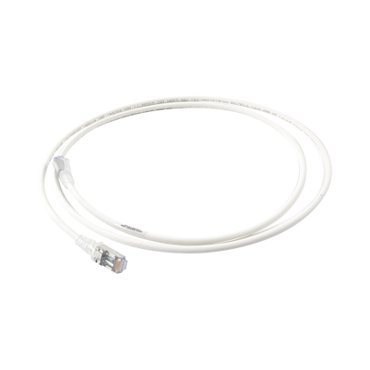 Patch Cord Skinny Cat6A Blindado S/FTP, 1.52 Metros (5 Pies), Diámetro Reducido 28 AWG, Color Blanco
