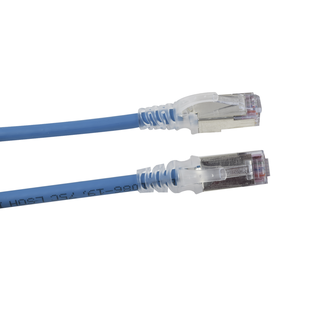 Patch Cord Skinny Cat6A Blindado S/FTP, 1.52 Metros (5 Pies), Diámetro Reducido 28 AWG, Color Azul