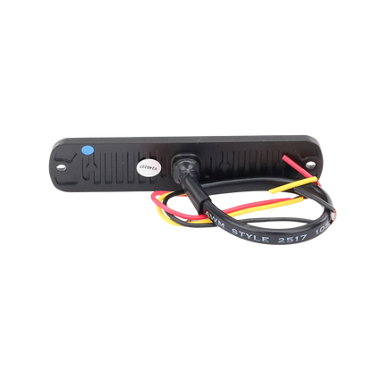 Luz Auxiliar de 6 LED, Azul, Bisel Negro, Lente Transparente