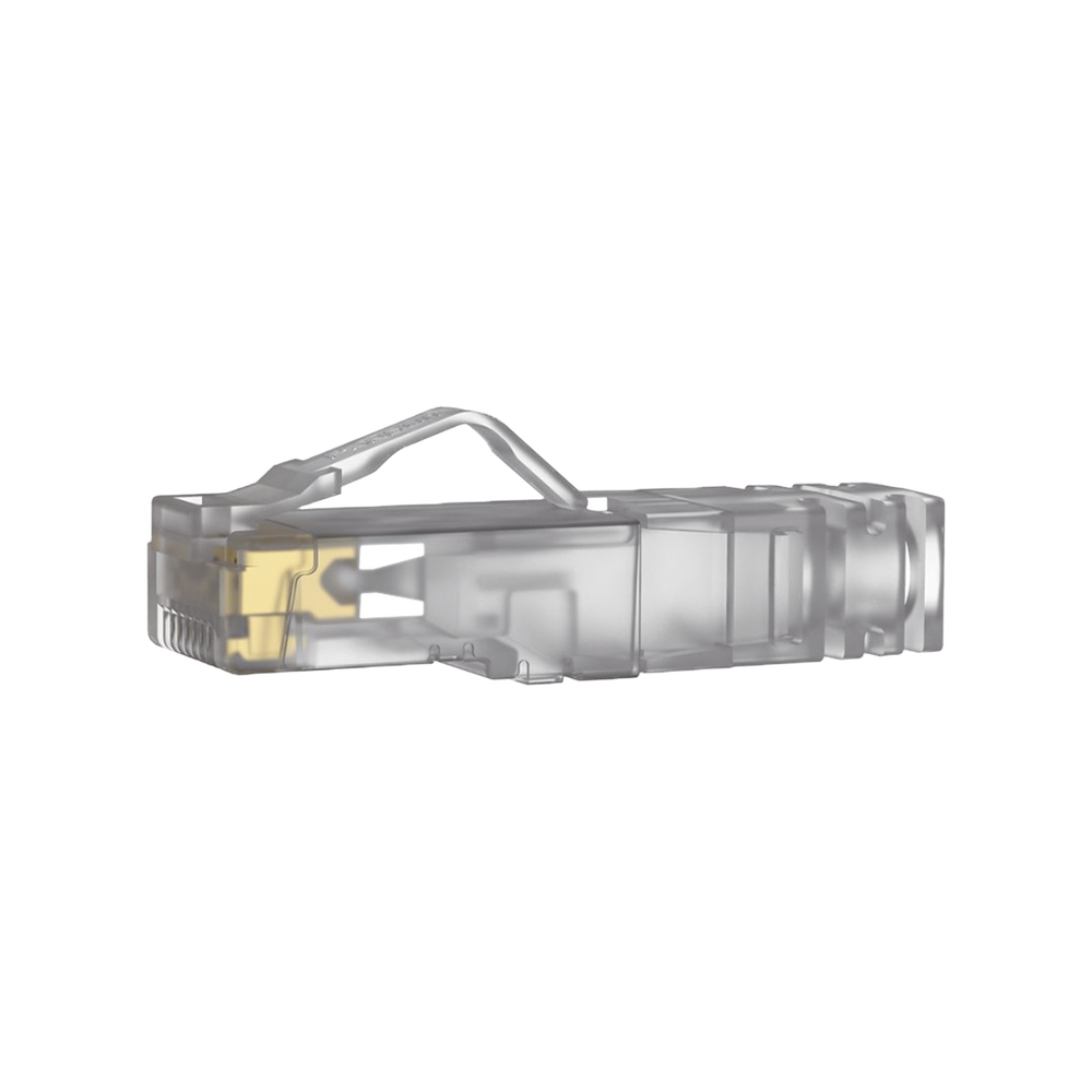 Plug RJ45 Cat6A, Para Cable UTP de Calibre 23-24 AWG, Chapado en Oro de 50 Micras, Paquete de 100 Piezas