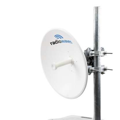 Antena Direccional de alto desempeño, Dimensiones (2 ft), Ganancia de 29 dBi, 4.9-6 GHz, Conectores N-hembra, Fácil instalación, Preensamblada, Montaje incluido