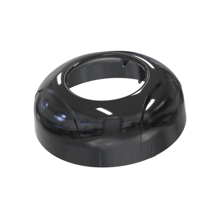 Estrobo Oculto de 12 LED, Brida negra, 12 Vcd, Rojo/Azul, Lente transparente