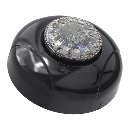 Estrobo Oculto de 12 LED, Brida negra, 12 Vcd, Clara, Lente transparente