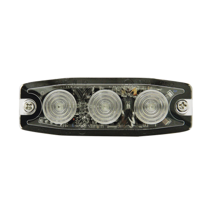 Luz Auxiliar de 3 LED, ámbar, SAE Clase I, Lente transparente