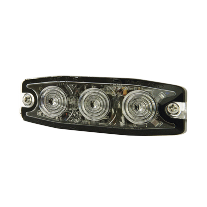 Luz Auxiliar de 3 LED, ámbar, SAE Clase I, Lente transparente