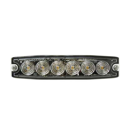 Luz Auxiliar de 6 LED, ámbar, SAE Clase I, lente transparente