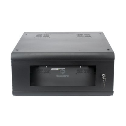 Gabinete de Pared con Puerta de Cristal Templado, 635mm de Profundidad, 4U Rack de 19'', Acero Reforzado