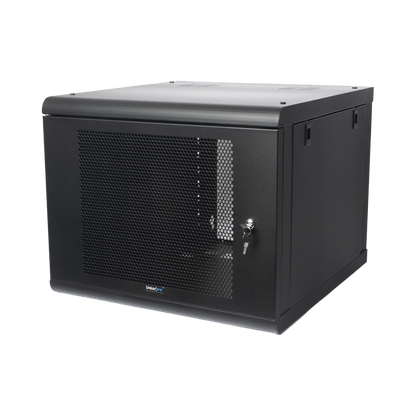 Gabinete de Pared con Puerta Perforada, 635mm de Profundidad, 9U Rack de 19 in, Acero Reforzado