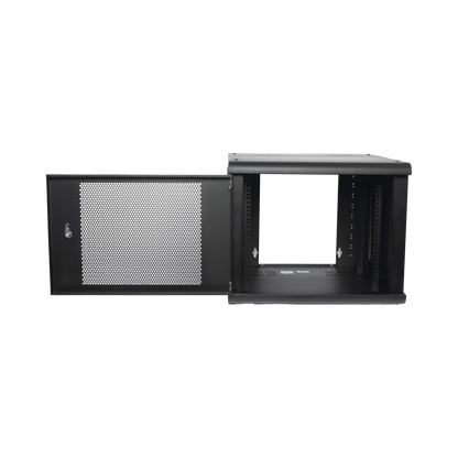 Gabinete de Pared con Puerta Perforada, 635mm de Profundidad, 9U Rack de 19 in, Acero Reforzado