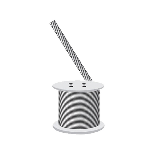 Cable de Retenida 7 Hilos , Resistencia 600 kg, Diámetro 1/8" (Metro). Acero Galvanizado
